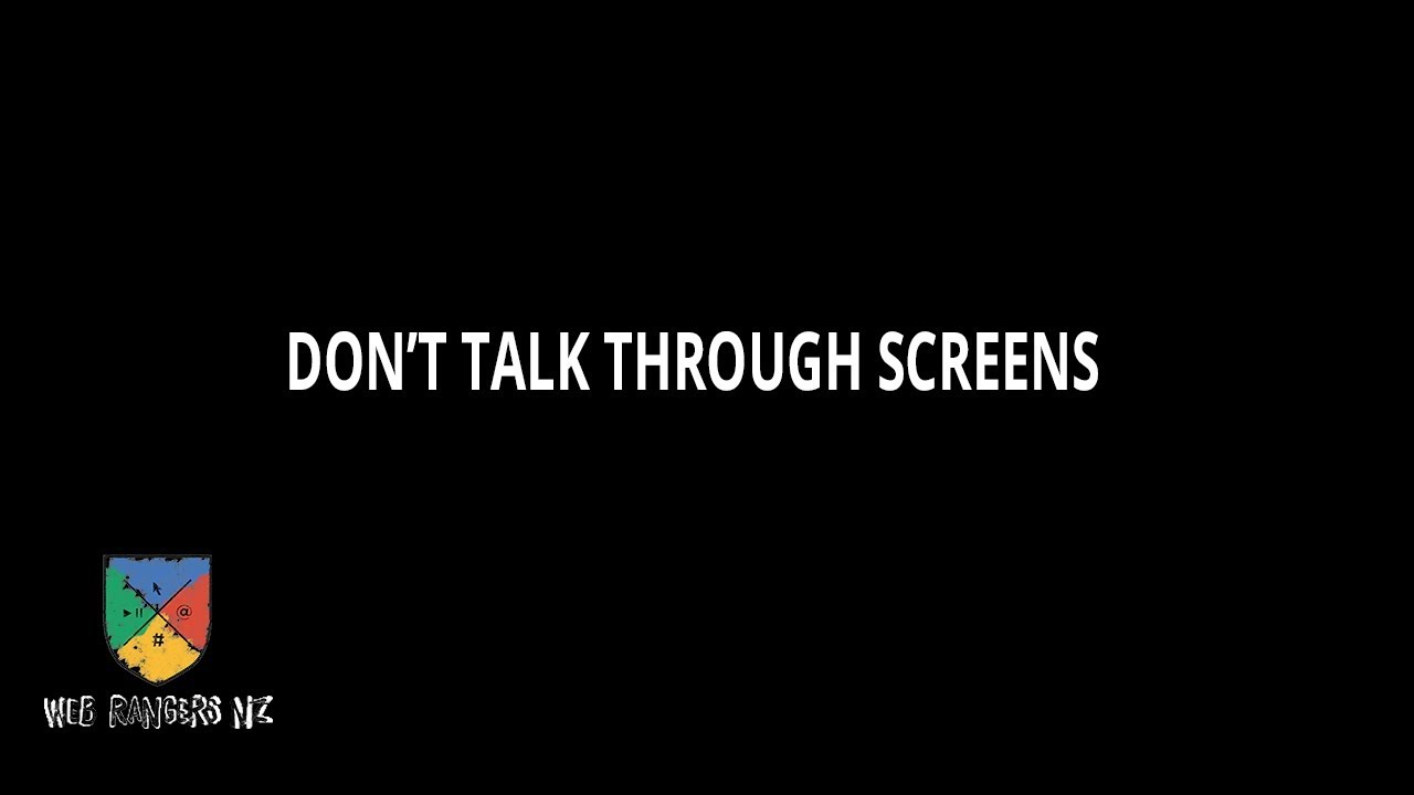 Don't Talk Through Screens thumbnail