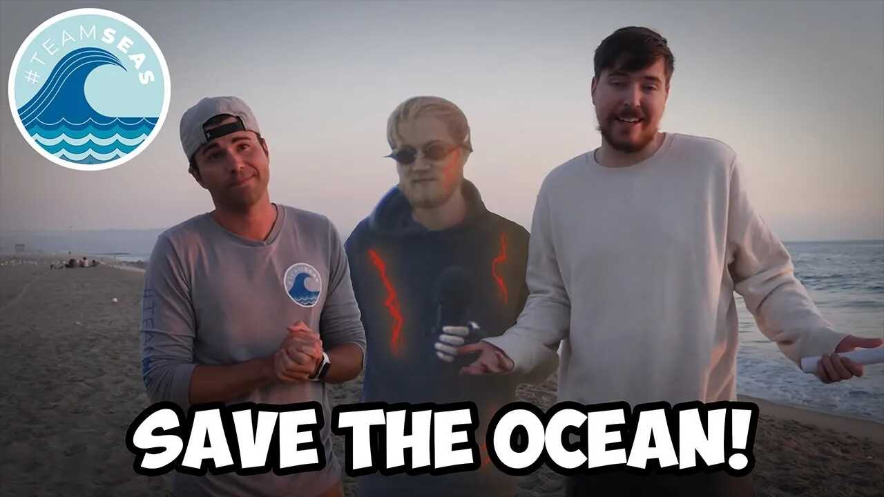 Saving the Ocean with MR BEAST and MARK ROBER #TeamSeas thumbnail